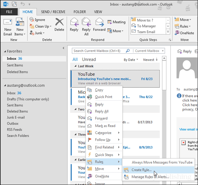 Legen Sie benutzerdefinierte Outlook-Klingeltöne und -Benachrichtigungen fest, wenn ein Kontakt Ihnen eine E-Mail sendet