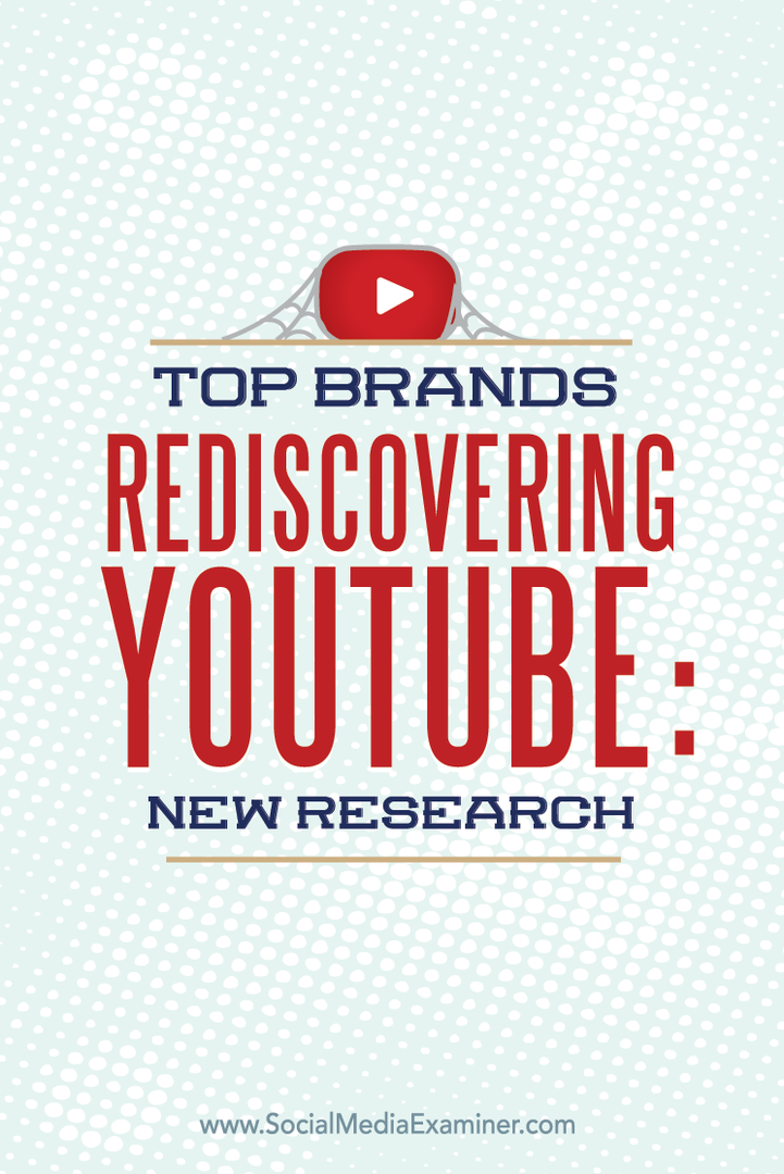 Untersuchungen zeigen, dass Top-Marken YouTube wiederentdecken