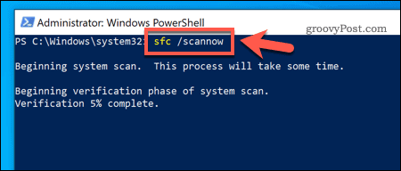 Verwenden des SFC-Tools unter Windows 10