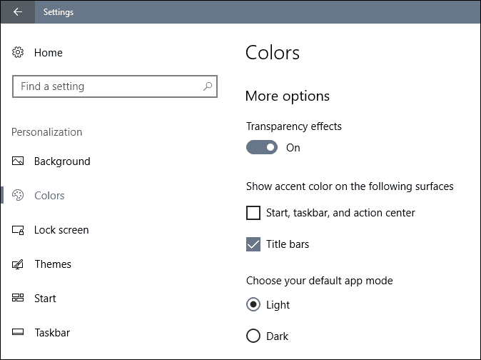 Benutzerdefinierte Windows 10-Ersteller aktualisieren die Farben