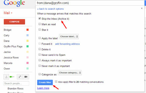 Google Mail-Filter-Label