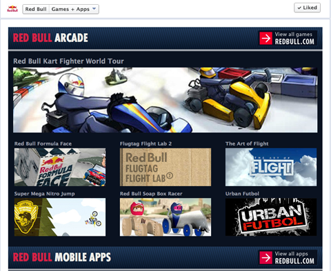 Red Bull Sharable-Spiele