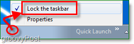 Entsperren Sie die Taskleiste in Windows 7