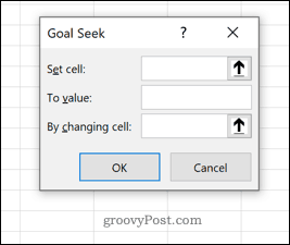 Das Excel-Zielsuchfenster