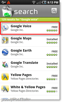 Mobiler Android Market Google Voice