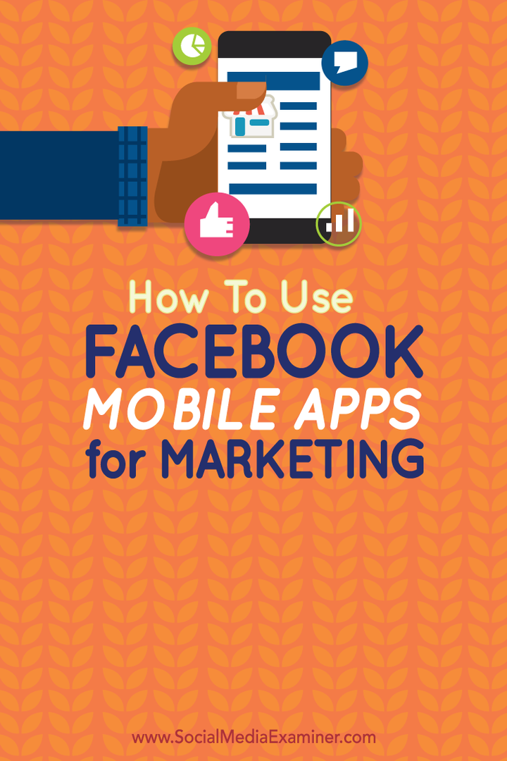 Verwendung von mobilen Facebook-Apps für das Marketing