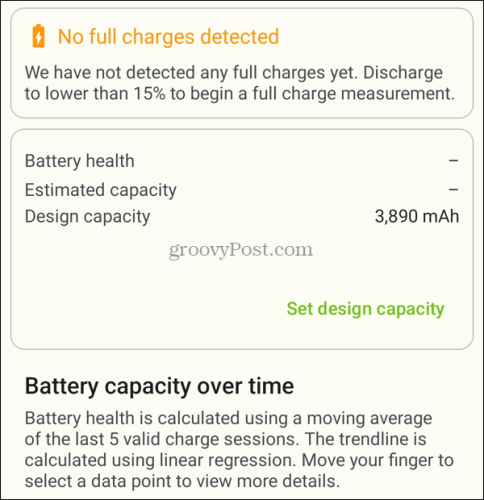 Überprüfen Sie den Batteriezustand in der Android AccuBattery App