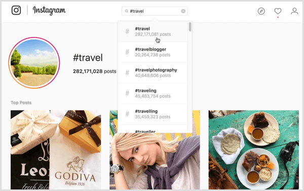 Bei bestimmten Instagram-Hashtag-Suchen können unterschiedliche Benutzer unterschiedliche Inhaltsergebnisse sehen.
