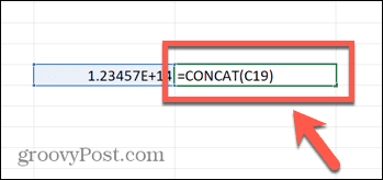 Excel-Concat-Formel