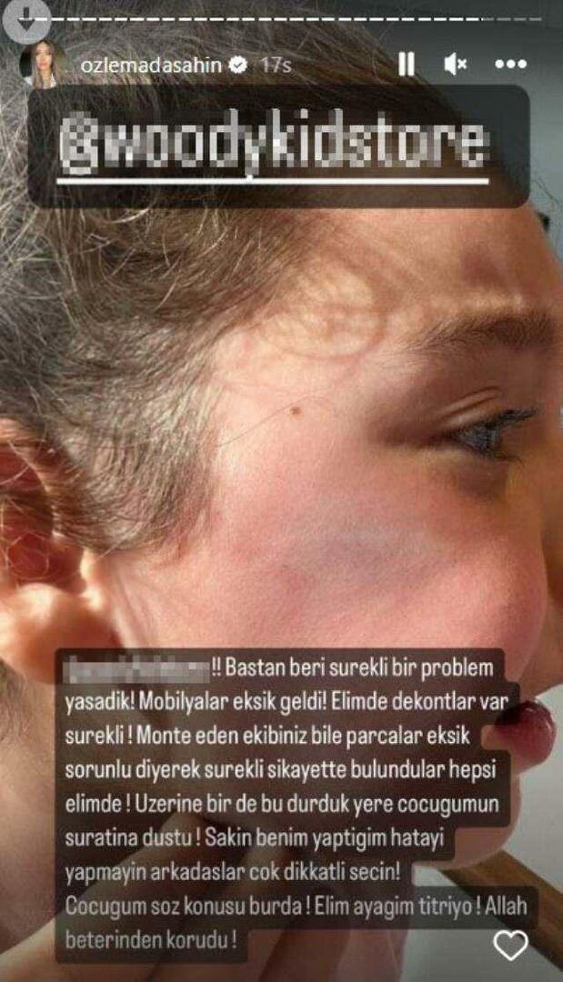 Die Schranktür fiel auf das Gesicht von Berkay Şahins Tochter