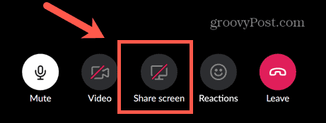 Slack-Share-Bildschirm