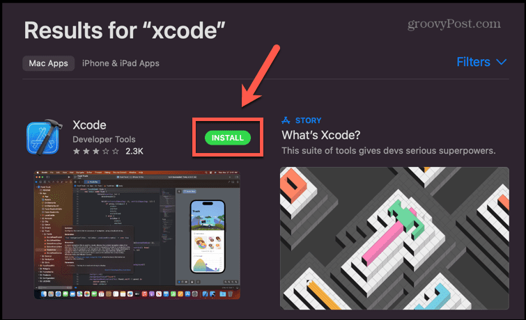 App Store xcode installieren