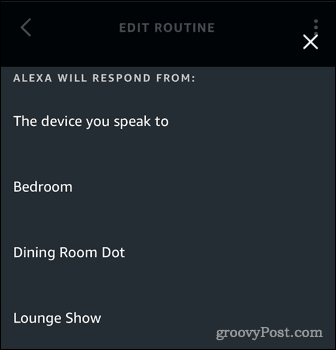 Alexa Auswahlgerät