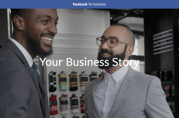 Facebook Ihre Geschäftsgeschichte