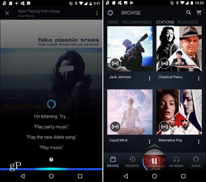 Verwenden Sie Alexa für die Freisprechsteuerung in der Amazon Music App für Android oder iOS