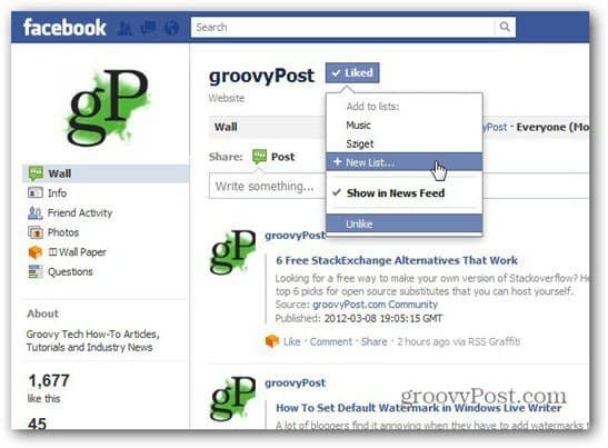 Facebook fügt Interessenlisten hinzu: Wie man sie benutzt