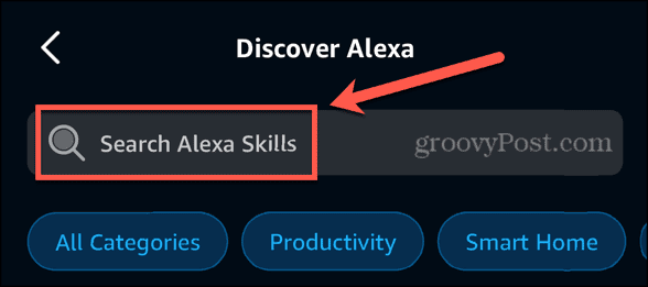 Fähigkeiten zur Alexa-App-Suche