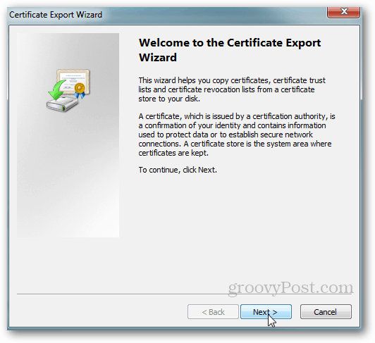 Windows-Zertifikatsexport