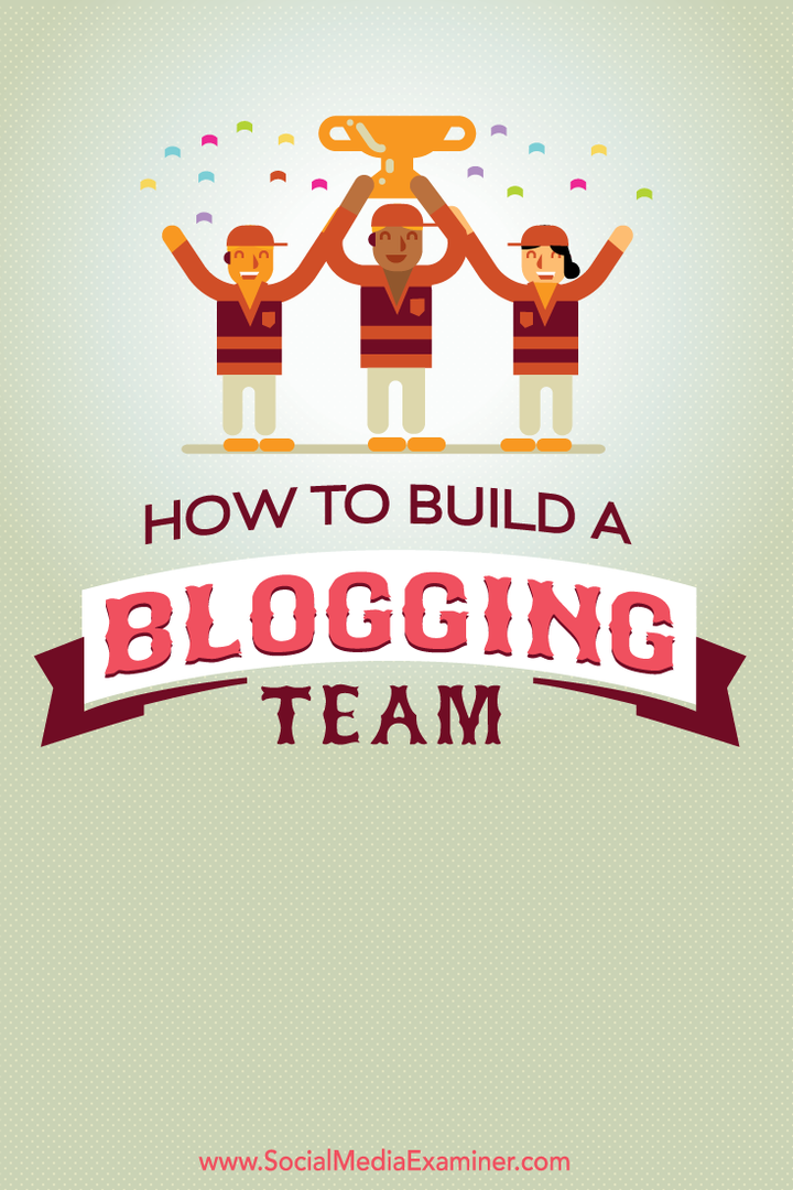 So bauen Sie ein Blogging-Team auf: Social Media Examiner