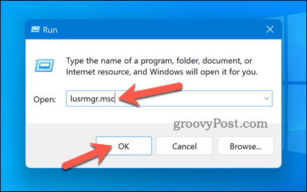 Öffnen Sie lusrmgr unter Windows 11