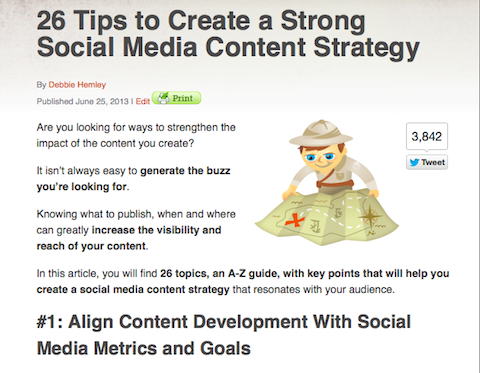 Strategie für Social Media-Inhalte