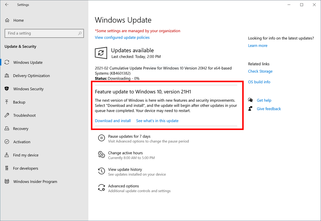 Microsoft kündigt offiziell Windows 10 21H1 an