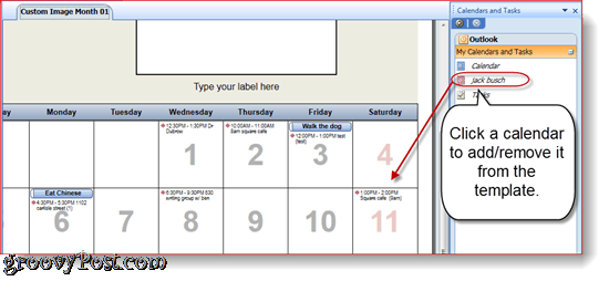 Überlagerte Outlook-Kalender drucken