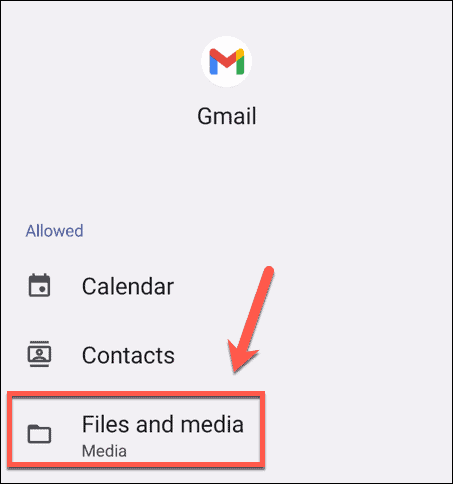 Android-Gmail-Dateien und Medieneinstellungen