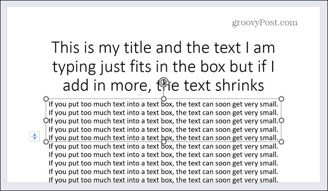 PowerPoint überfüllter Text
