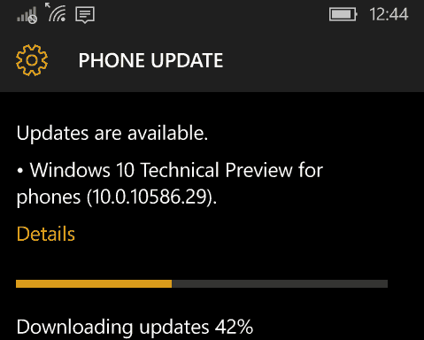 Windows Mobile Neues Update 10586.29 jetzt verfügbar