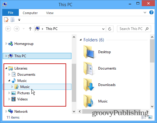 Windows 8.1 Tipp: Bringen Sie Bibliotheken im Datei-Explorer zurück