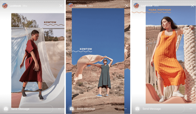 Geschäftsbeispiel für Lifestyle-Inhalte, die in Instagram Stories geteilt werden