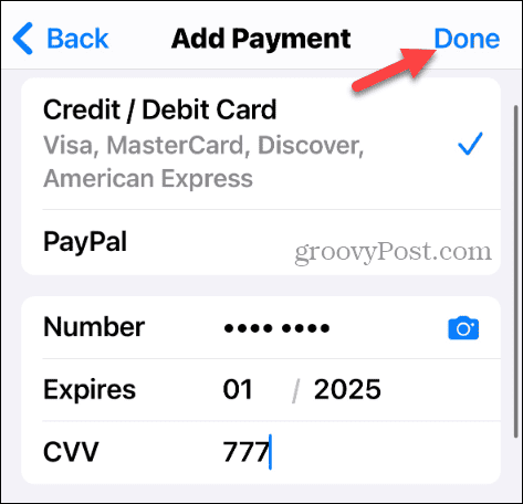Ändern Sie die Zahlungsmethode Ihres Apple-Kontos