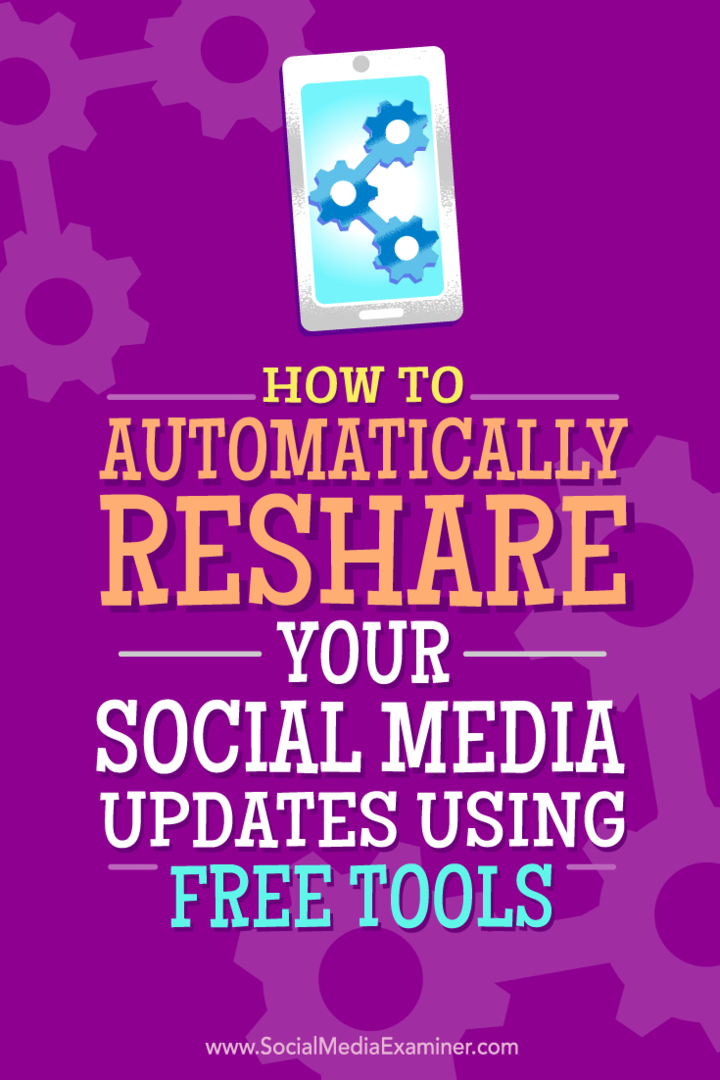 Tipps, wie Sie Ihre Social Media-Updates mit kostenlosen Tools automatisch erneut freigeben können.