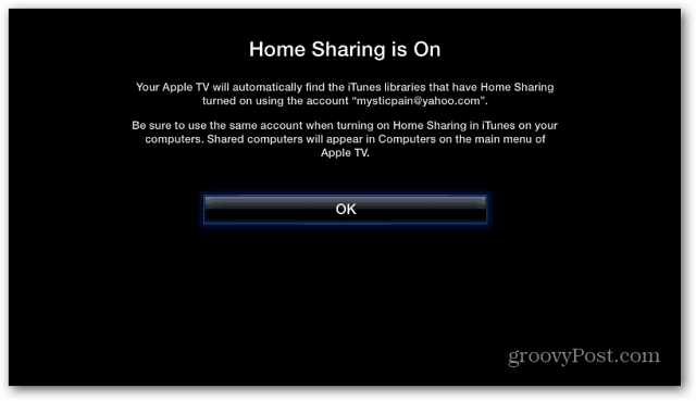 Home Sharing auf Apple TV