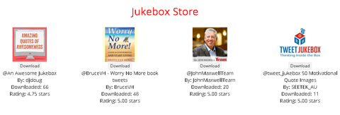 Tweet Jukebox vorinstallierte Jukeboxen