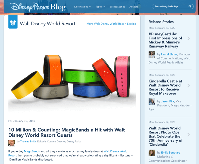 Disney MagicBand Artikel aus dem Disney Blog