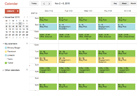 Content Management im Google Kalender
