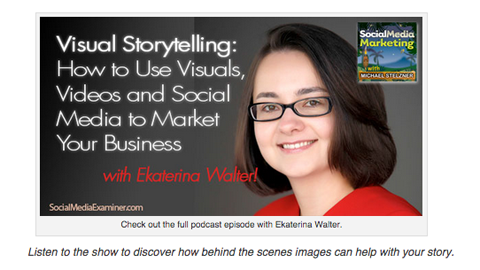 Tipps zum Geschichtenerzählen von visuellen Inhalten von ekaterina walter