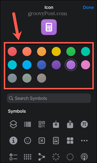 Farbe des iPhone-Verknüpfungssymbols