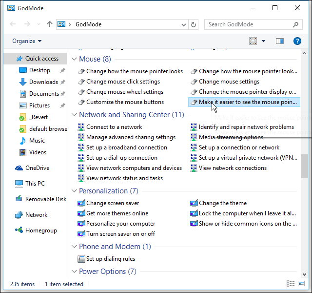So aktivieren Sie den Hidden God-Modus in Windows 10