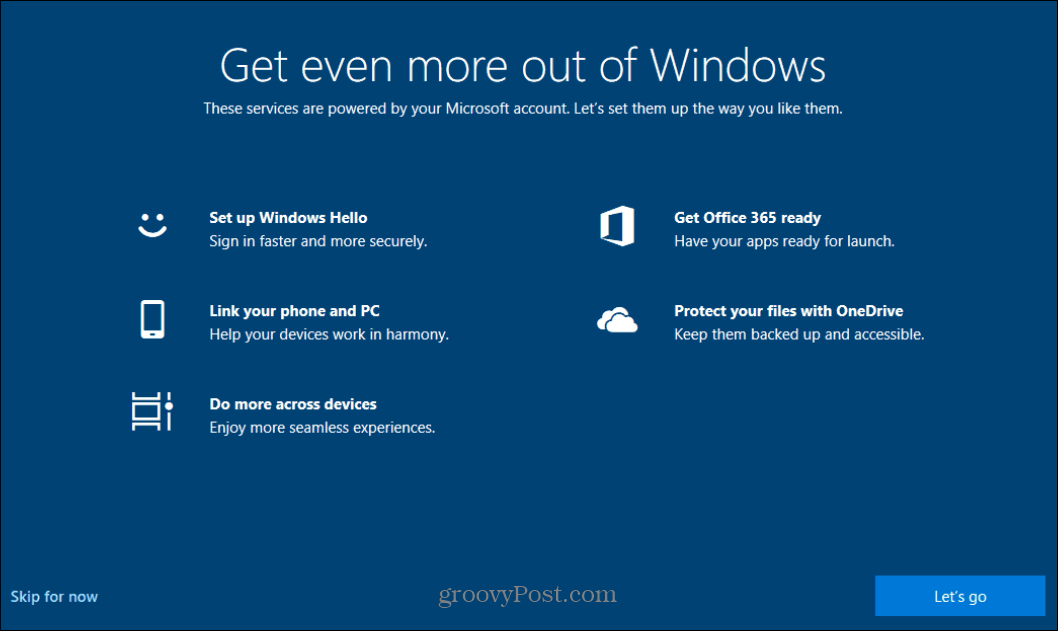 Deaktivieren Sie den Begrüßungsbildschirm "Noch mehr aus Windows herausholen" unter Windows 10
