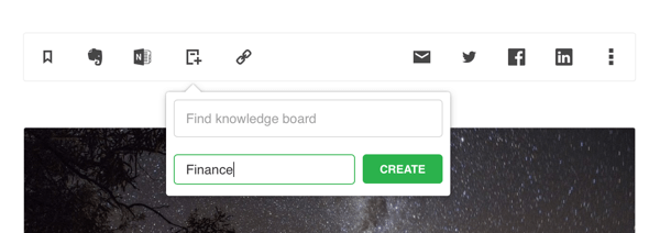 Feedly Knowledge Board