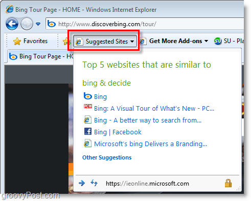 Internet Explorer 8 - empfohlene Websites sind ärgerlich!