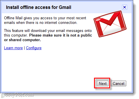 Installieren Sie den Offline-Zugriff für Google Mail