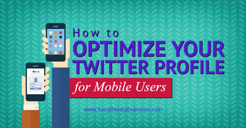 Optimieren Sie Ihr Twitter-Profil für Handys