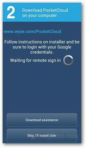 Pocketcloud-Android-Installation