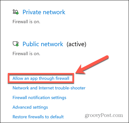 Windows-Firewall App zulassen