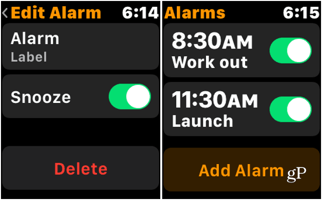 Alarm löschen Apple Watch