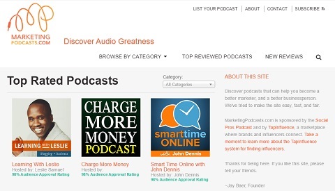 MarketingPodcasts.com ist die erste und einzige Suchmaschine für Podcasts.